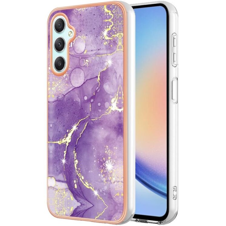 Защитный чехол Deexe Marble Style для Samsung Galaxy A26 (A266) - Purple: фото 1 из 6