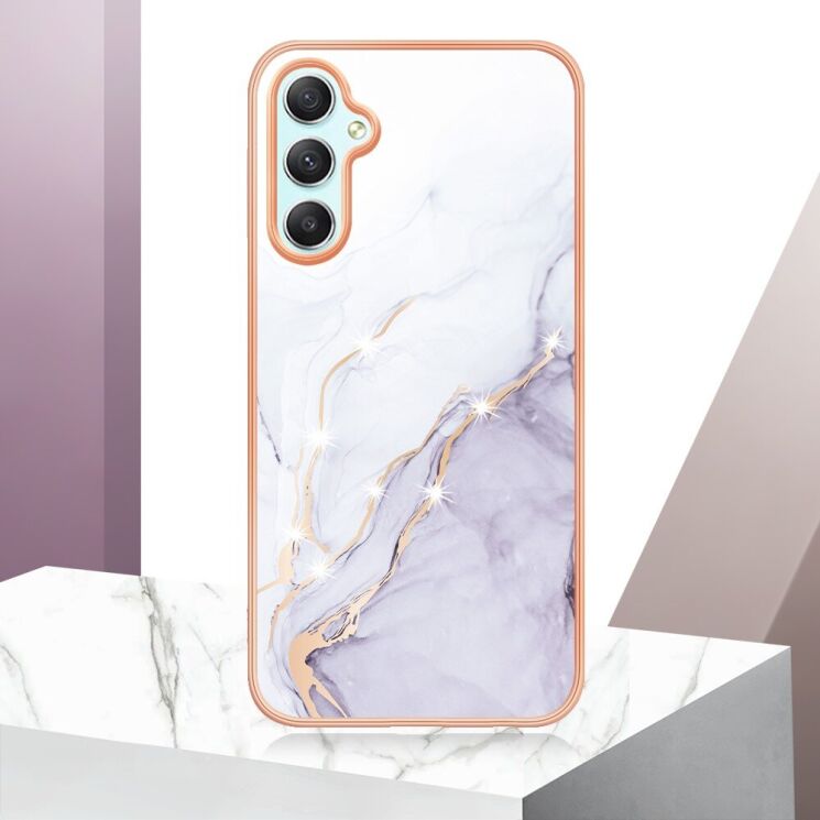 Защитный чехол Deexe Marble Style для Samsung Galaxy A26 (A266) - Light Purple: фото 5 из 6
