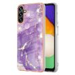 Защитный чехол Deexe Marble Style для Samsung Galaxy A55 (A556) - Purple (348198V)