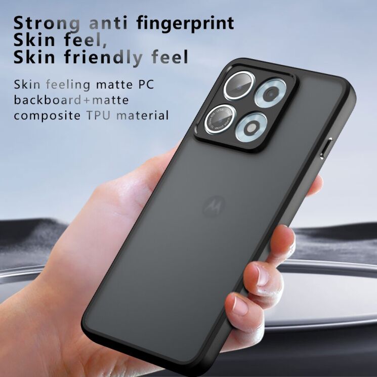 Защитный чехол Deexe Matte Skin для Motorola Edge 70 Max - Transparent / Black: фото 8 из 11