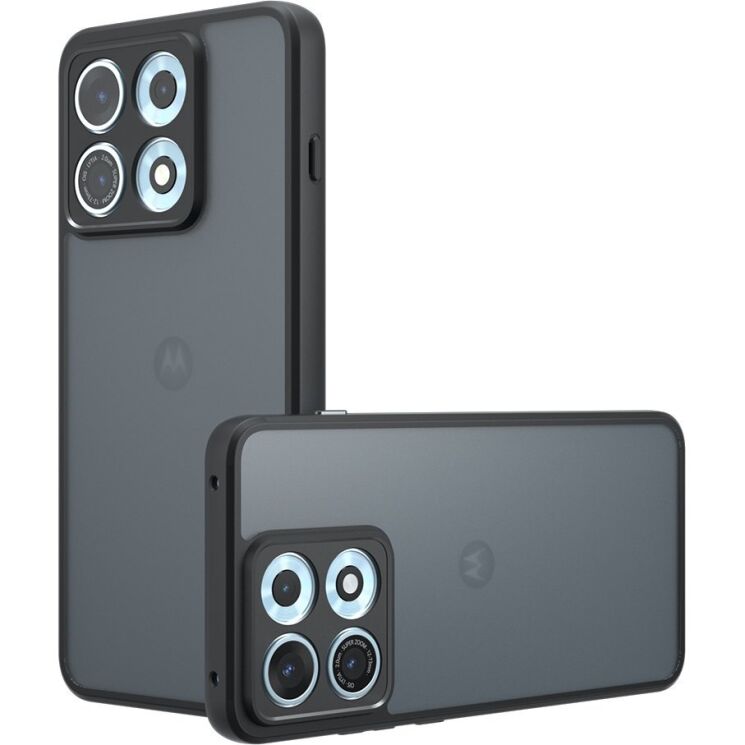 Защитный чехол Deexe Matte Skin для Motorola Edge 70 Max - Transparent / Black: фото 1 из 11