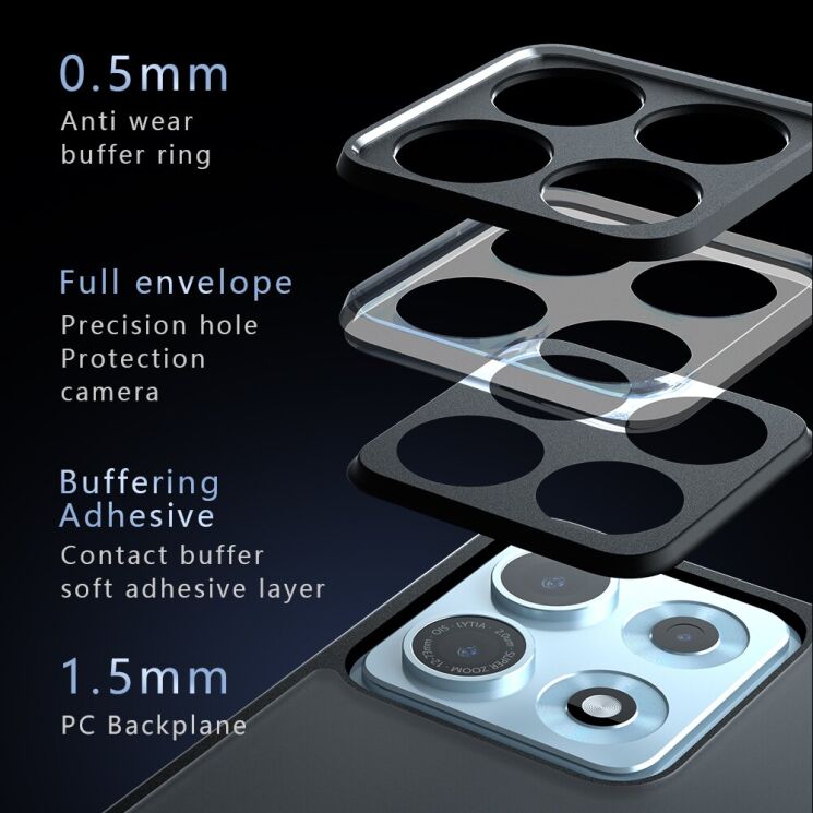 Защитный чехол Deexe Matte Skin для Motorola Edge 70 Max - Transparent / Black: фото 10 из 11