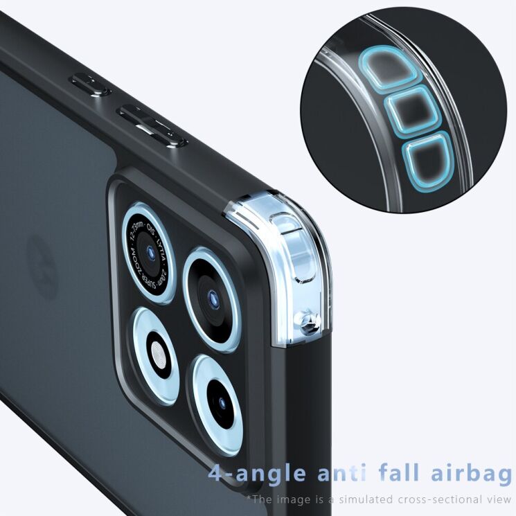 Защитный чехол Deexe Matte Skin для Motorola Edge 70 Max - Transparent / Black: фото 5 из 11