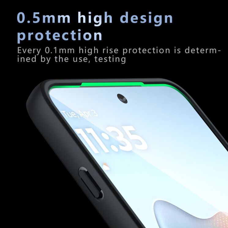 Защитный чехол Deexe Matte Skin для Motorola Edge 70 Max - Transparent / Black: фото 7 из 11