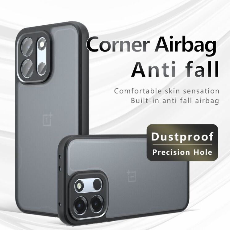 Защитный чехол Deexe Matte Skin для OnePlus Nord 6 / Nord CE6 - Transparent / Black: фото 3 из 11