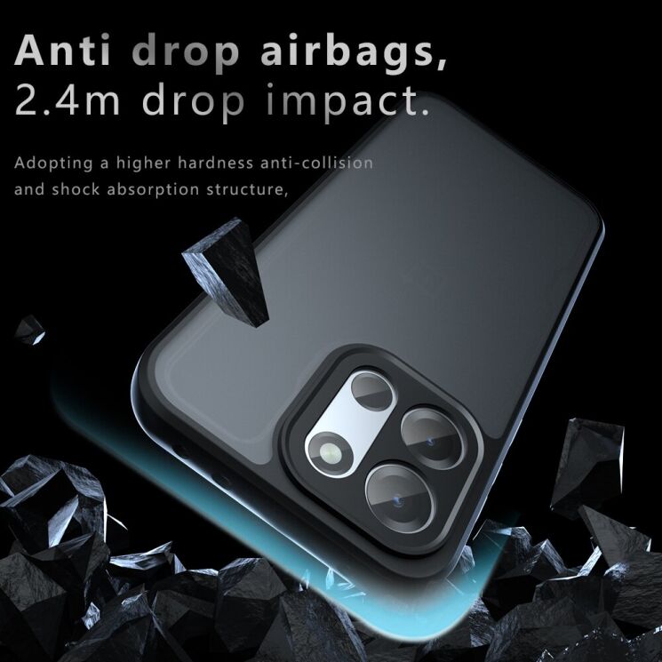Защитный чехол Deexe Matte Skin для OnePlus Nord 6 / Nord CE6 - Transparent / Black: фото 4 из 11