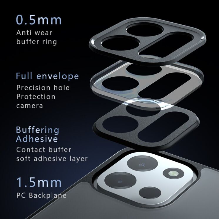 Защитный чехол Deexe Matte Skin для OnePlus Nord 6 / Nord CE6 - Transparent / Black: фото 10 из 11