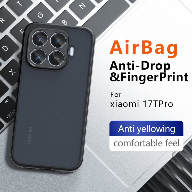 Захисний чохол Deexe Matte Skin для Xiaomi 17T Pro - Transparent Black (422306TB) Захисний чохол Deexe Matte Skin для Xiaomi 17T Pro - Transparent Black: фото 3 з 14