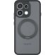 Защитный чехол Deexe Matte Skin Kickstand with MagSafe для OPPO Reno 16 F/FS - Transparent Black (413415TB). Фото 1 из 16