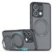 Защитный чехол Deexe Matte Skin Kickstand with MagSafe для OPPO Reno 16 F/FS - Transparent Black (413415TB). Фото 2 из 16