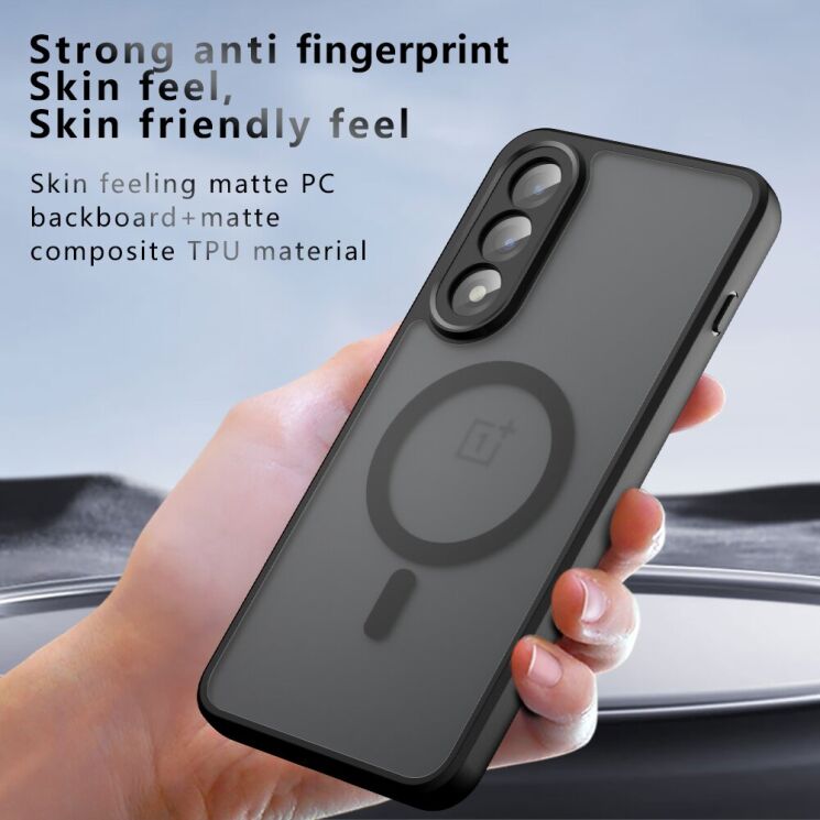 Защитный чехол Deexe Matte Skin with MagSafe для OnePlus Nord 5 / Ace 5 Ultra - Black: фото 7 из 11