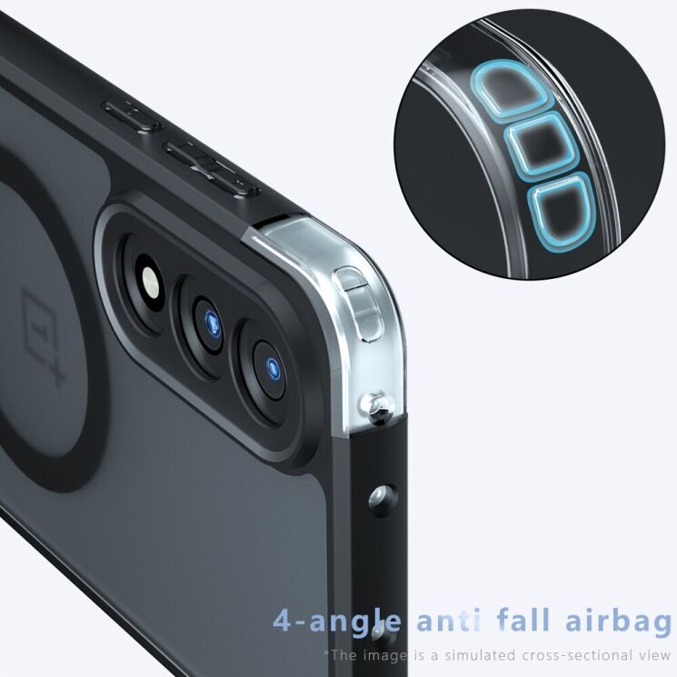 Защитный чехол Deexe Matte Skin with MagSafe для OnePlus Nord 5 / Ace 5 Ultra - Black: фото 4 из 11