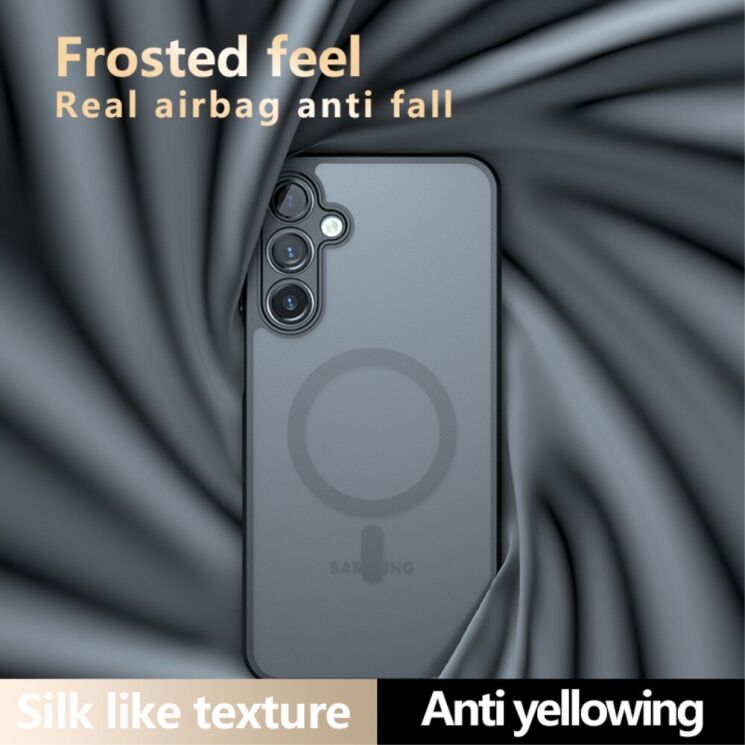 Защитный чехол Deexe Matte Skin with MagSafe для Samsung Galaxy A16 (A165) - Transparent / Black: фото 10 из 14
