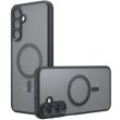 Защитный чехол Deexe Matte Skin with MagSafe для Samsung Galaxy A16 (A165) - Transparent / Black (365285H)