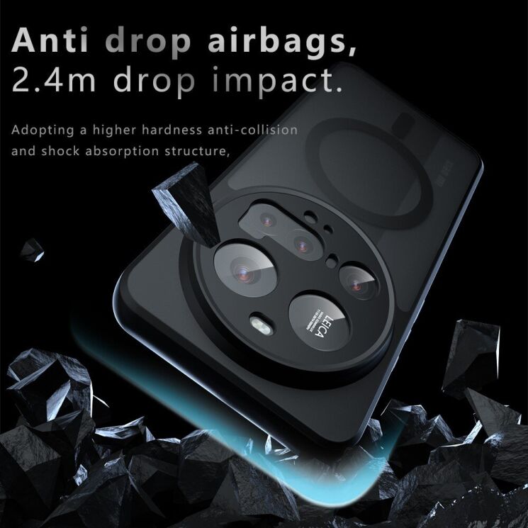 Защитный чехол Deexe Matte Skin with MagSafe для Xiaomi 15 Ultra - Black: фото 4 из 11