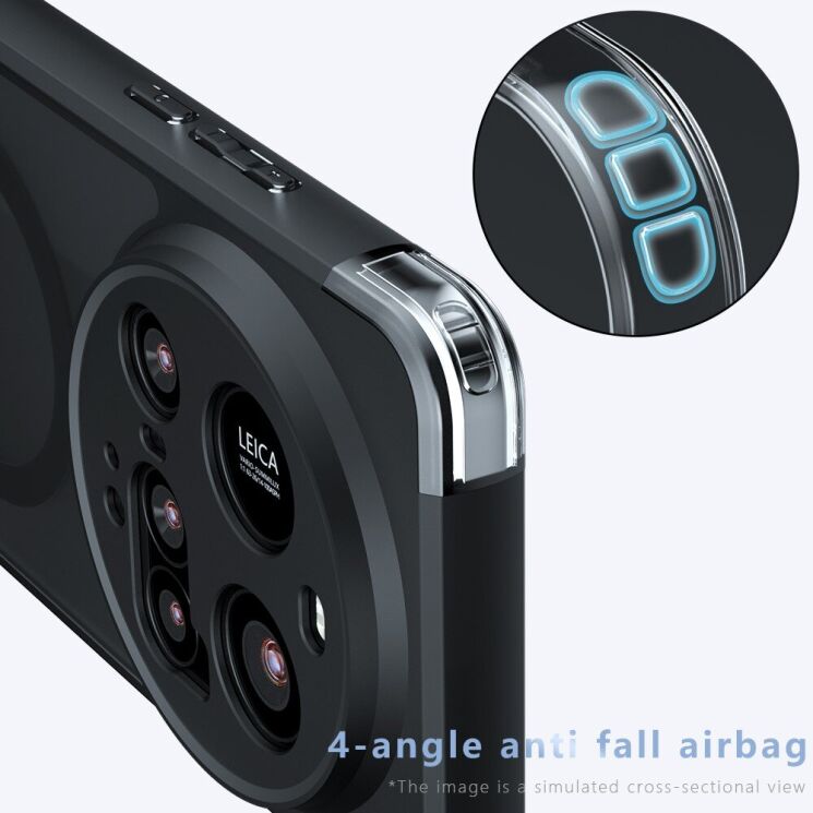 Защитный чехол Deexe Matte Skin with MagSafe для Xiaomi 15 Ultra - Black: фото 5 из 11