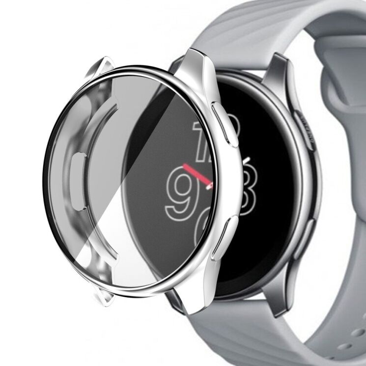 Захисний чохол Deexe Protective Frame для OnePlus Watch - Silver: фото 2 з 9