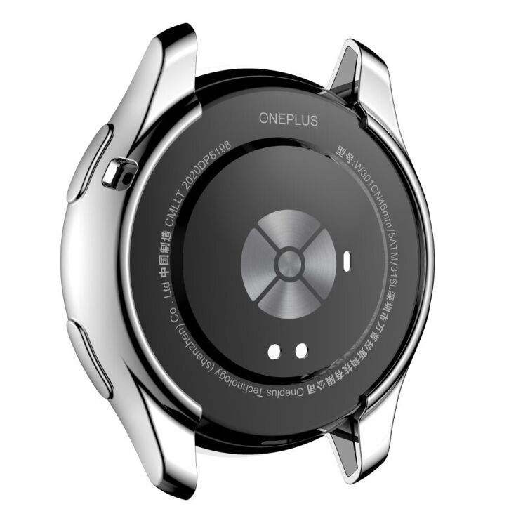 Захисний чохол Deexe Protective Frame для OnePlus Watch - Silver: фото 3 з 9
