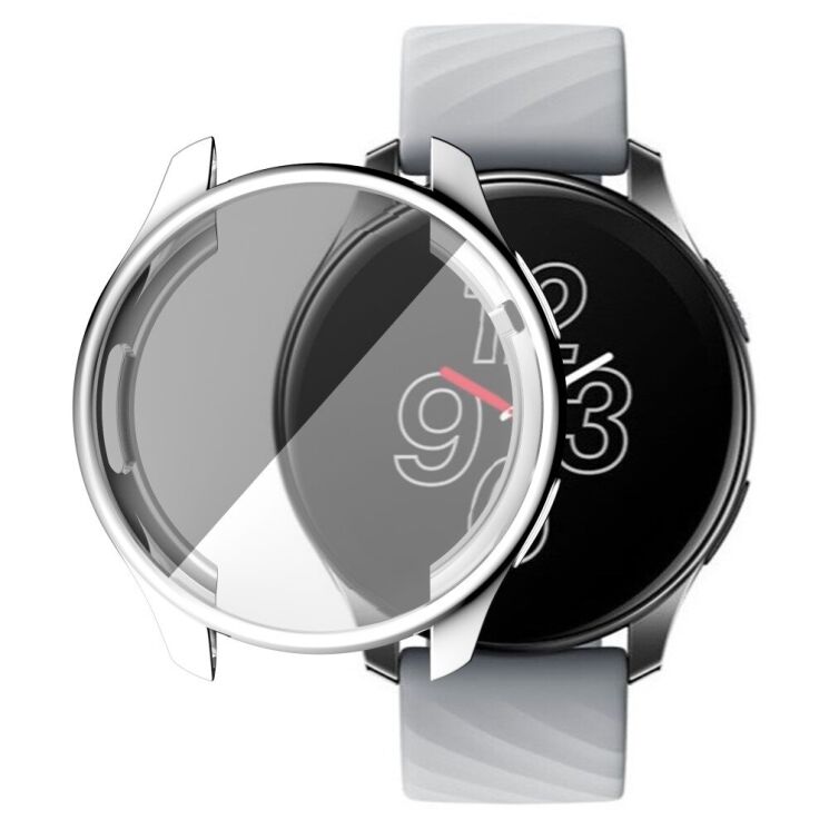 Захисний чохол Deexe Protective Frame для OnePlus Watch - Silver: фото 1 з 9