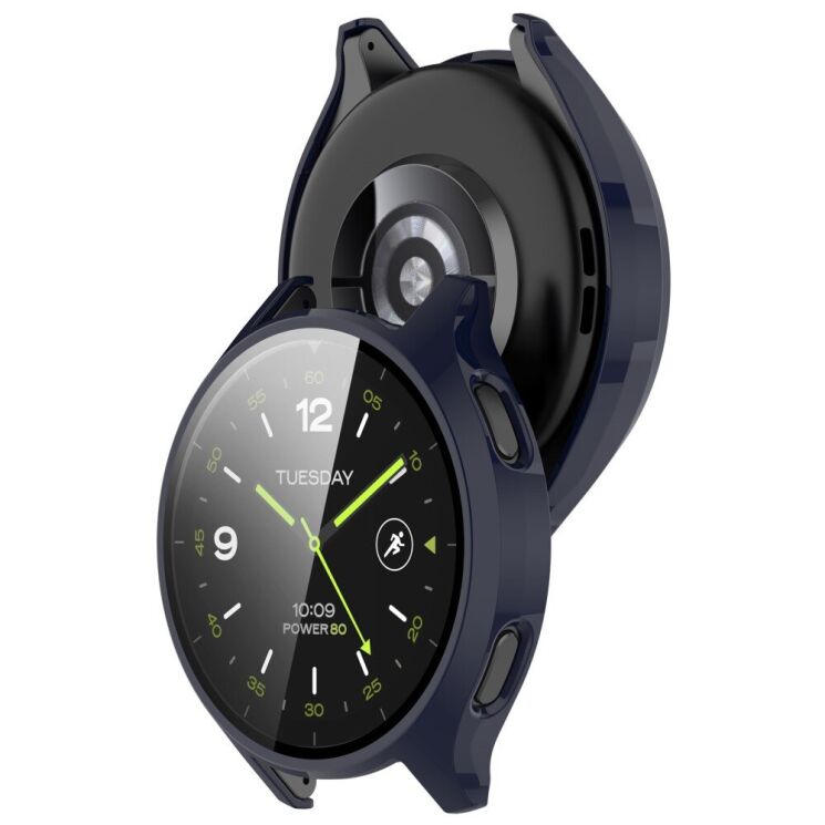 Защитный чехол Deexe Protective Frame для Xiaomi Watch 2 - Dark Blue: фото 7 из 8
