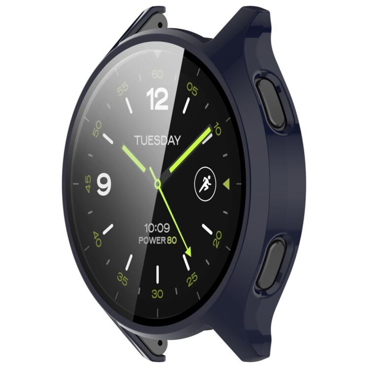 Защитный чехол Deexe Protective Frame для Xiaomi Watch 2 - Dark Blue: фото 2 из 8