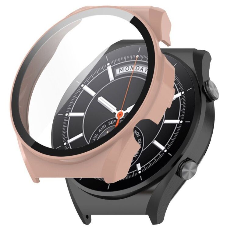 Защитный чехол Deexe Protective Frame для Xiaomi Watch S1 - Pink: фото 1 из 9
