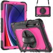 Защитный чехол Deexe Shockproof Case для Samsung Galaxy Tab S9 (X710/716) - Black / Rose (333020BP)