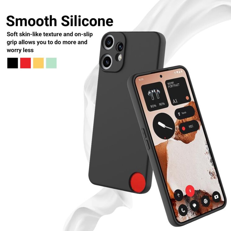 Захисний чохол Deexe Silicone Case для Nothing CMF Phone 2 Pro - Black: фото 4 з 9