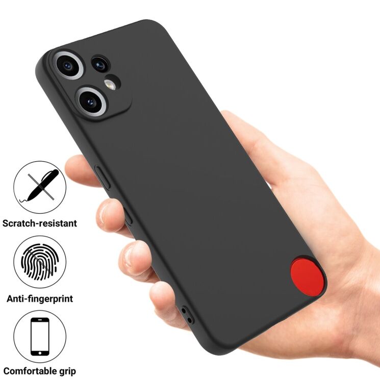 Захисний чохол Deexe Silicone Case для Nothing CMF Phone 2 Pro - Black: фото 3 з 9