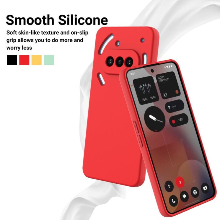 Захисний чохол Deexe Silicone Case для Nothing Phone (3a) - Black: фото 3 з 9