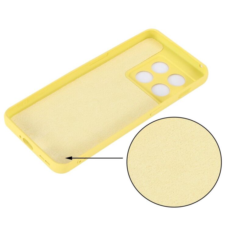 Защитный чехол Deexe Silicone Case для OnePlus 10 Pro - Yellow: фото 4 из 10