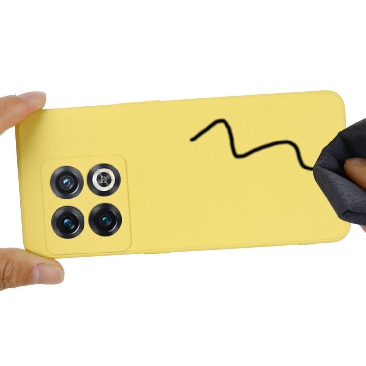Защитный чехол Deexe Silicone Case для OnePlus 10 Pro - Yellow: фото 5 из 10