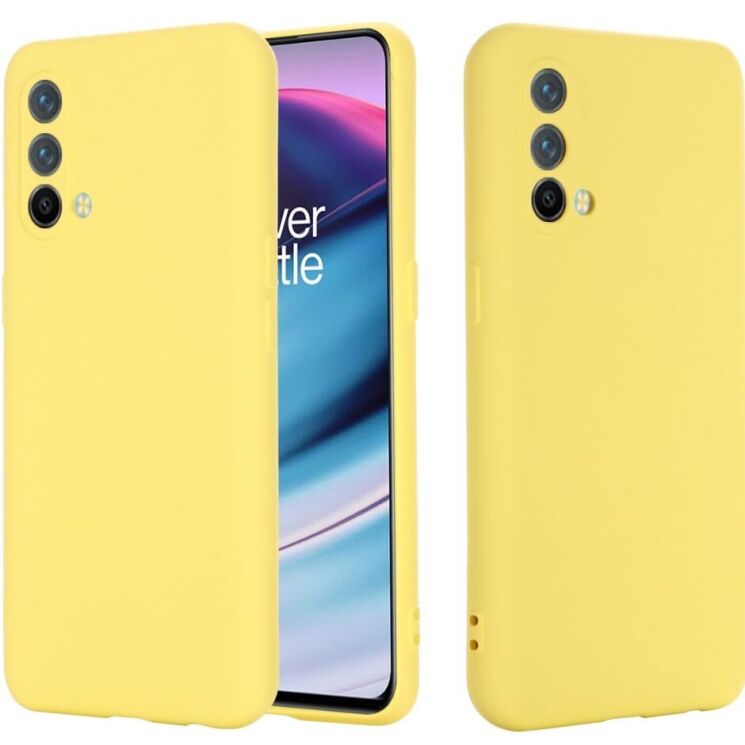 Защитный чехол Deexe Silicone Case для OnePlus Nord CE - Yellow: фото 1 из 7