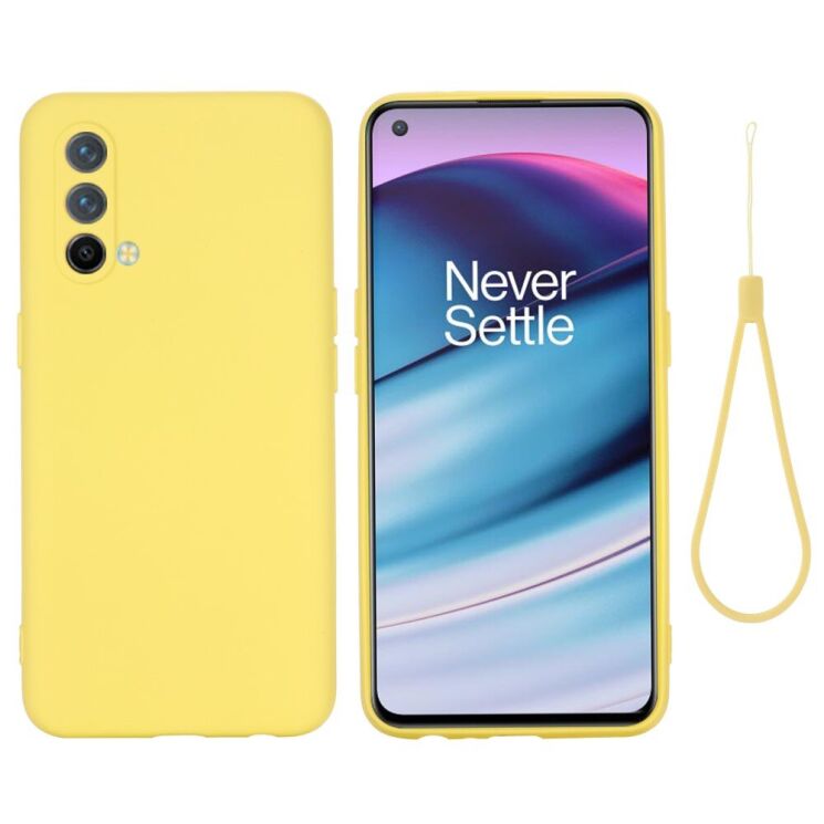 Защитный чехол Deexe Silicone Case для OnePlus Nord CE - Yellow: фото 2 из 7