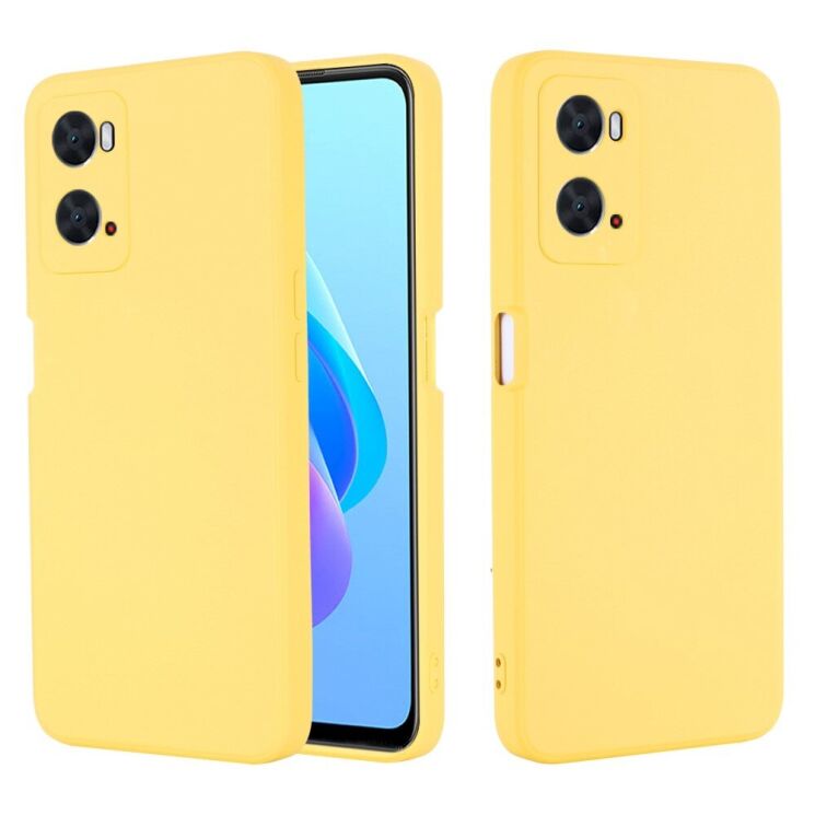 Захисний чохол Deexe Silicone Case для Realme 9i / Oppo A76 / Oppo A96 - Yellow: фото 2 з 10