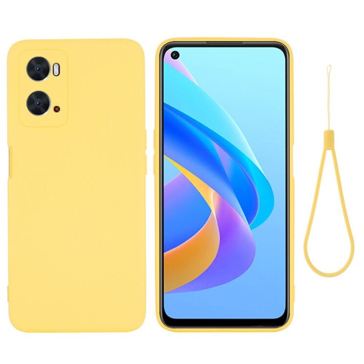 Захисний чохол Deexe Silicone Case для Realme 9i / Oppo A76 / Oppo A96 - Yellow: фото 1 з 10
