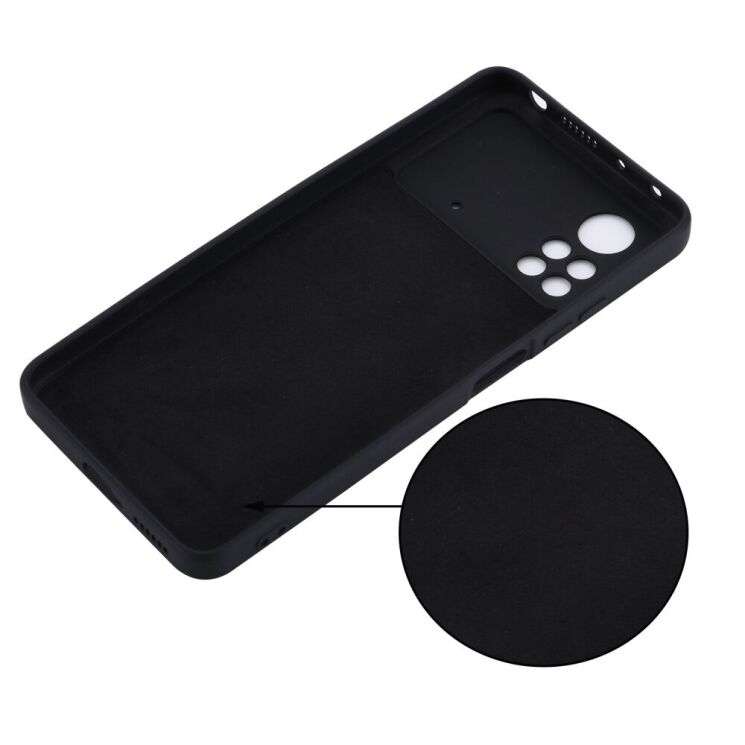 Защитный чехол Deexe Silicone Case для Xiaomi Poco X4 Pro - Black: фото 5 из 10