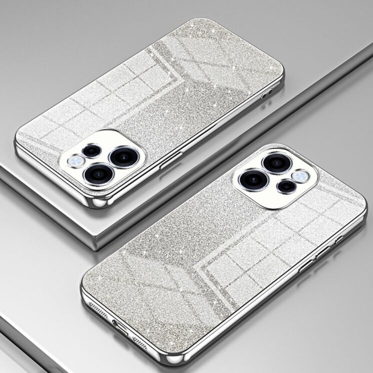 Захисний чохол Deexe Sparkles Cover для OPPO Reno 15 F/FS - Silver: фото 2 з 7