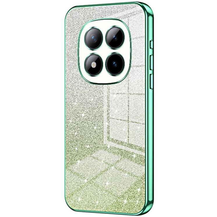 Защитный чехол Deexe Sparkles Cover для Xiaomi Redmi Note 15 Pro Plus / Poco M8 Pro 5G - Green: фото 1 из 7
