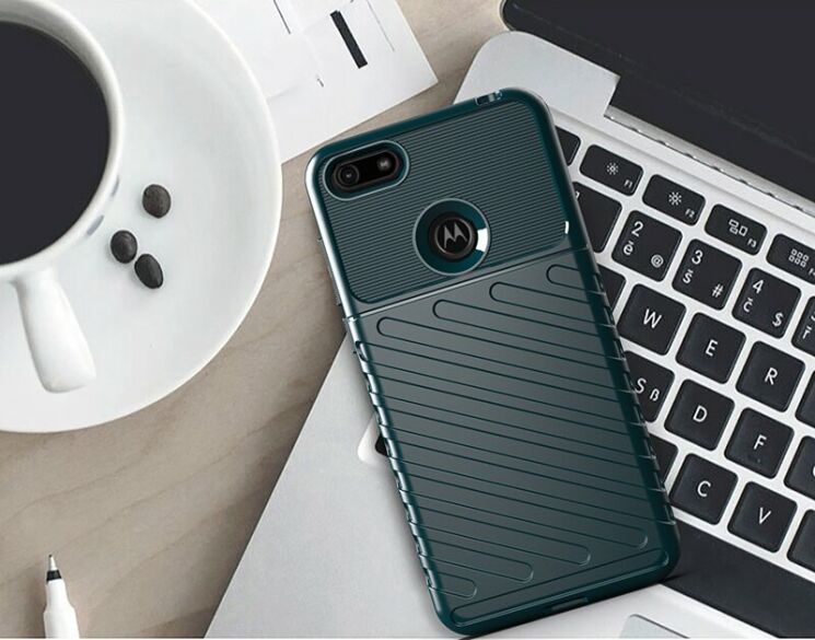 Защитный чехол Deexe Thunder Series для Motorola Moto E6 Play (XT2029) - Blue: фото 6 из 10