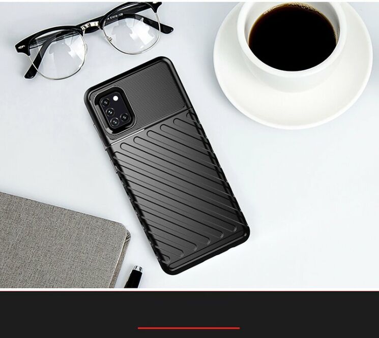 Защитный чехол Deexe Thunder Series для Samsung Galaxy A31 (A315) - Black: фото 13 из 13