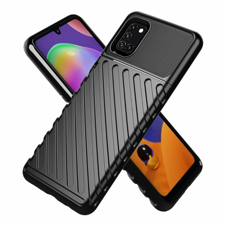 Защитный чехол Deexe Thunder Series для Samsung Galaxy A31 (A315) - Black: фото 2 из 13