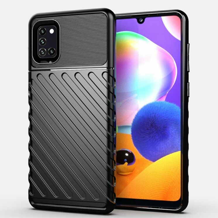 Защитный чехол Deexe Thunder Series для Samsung Galaxy A31 (A315) - Black: фото 1 из 13