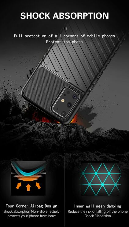 Защитный чехол Deexe Thunder Series для Samsung Galaxy S20 Plus (G985) - Black: фото 7 из 14