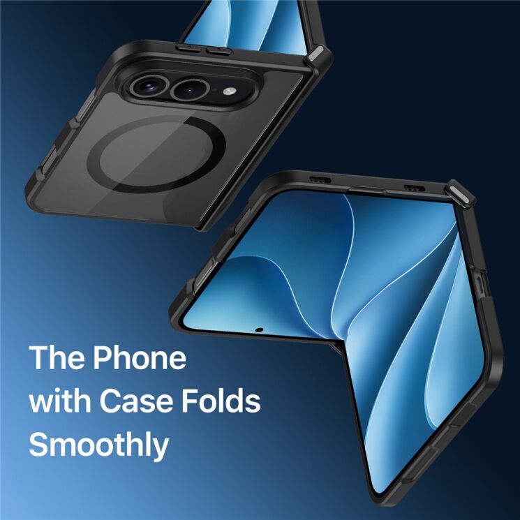 Защитный чехол Dux Ducis Aimo Pro Series (Clear) Magnetic (FF) для iPhone Duo - Black: фото 11 из 13