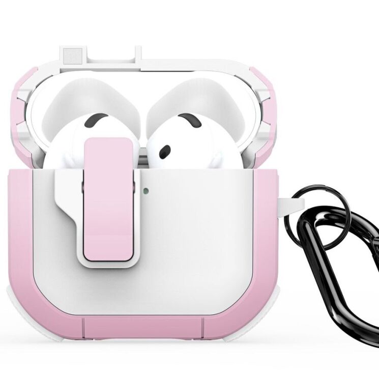 Защитный чехол DUX DUCIS PECP Series для Apple AirPods 4 - White / Pink: фото 2 из 11