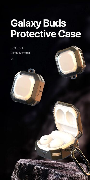 Захисний чохол DUX DUCIS SECC Series для Samsung Galaxy Buds Live / Buds Pro / Buds 2 / Buds 2 Pro / Buds FE - Green: фото 3 з 15