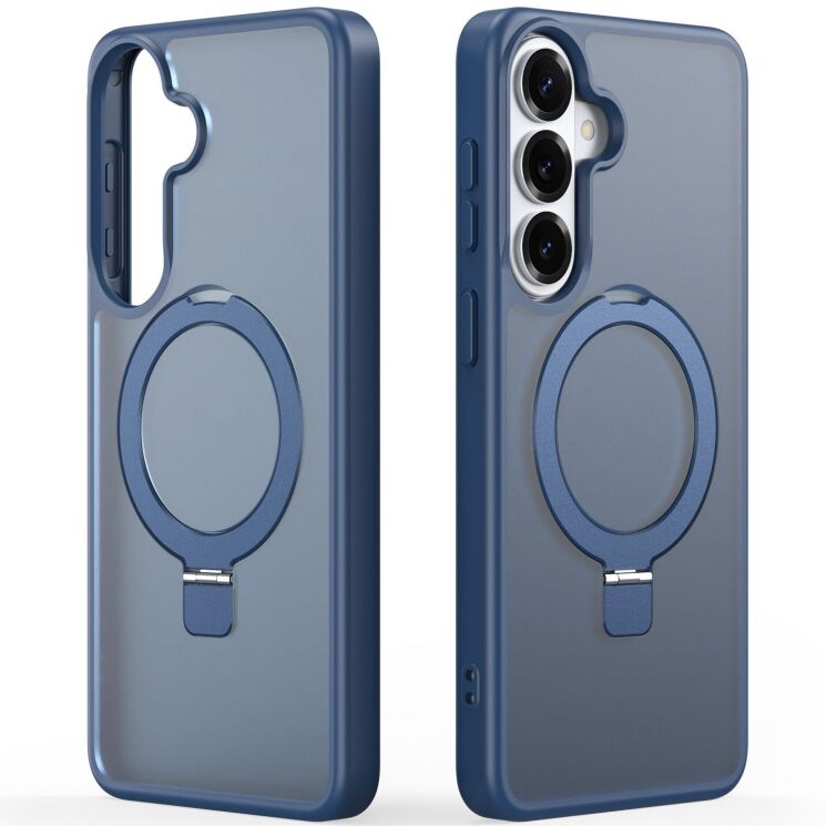 Защитный чехол DUX DUCIS Yind Series Stand для Samsung Galaxy S26 - Dark Blue: фото 3 из 10