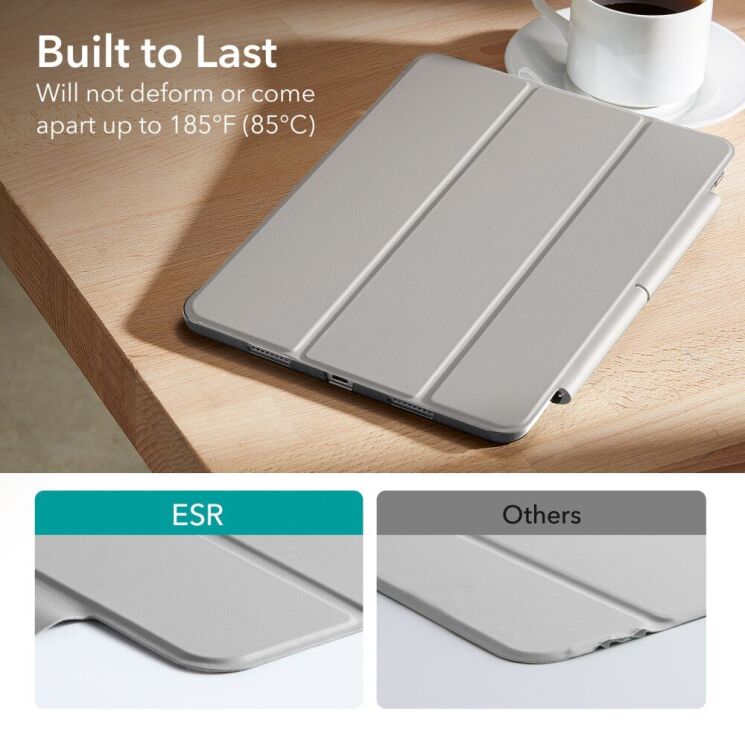Защитный чехол ESR Ascend Trifold Case дл Apple iPad Air 13 M3/M2 (2025/2024) / Pro 12.9 (2021/2022) - Forest Green: фото 9 из 9