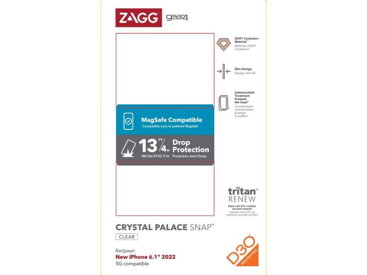 Захисний чохол Gear4 Crystal Palace Snap MagSafe для Apple iPhone 14 - Clear: фото 15 з 15
